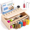 INIFEIDALA Montessori Giocattoli per 3 4 5 anni, set di cacciaviti Montessori con blocco e chiave, set di strumenti per bambini, giocattoli sensoriali per l'apprendimento prescolare, abilità motorie