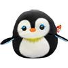 Ty Squishy Beanies - Neve il Pinguino, Morbido Cuscino di Peluche con Occhioni Azzurri Glitter, Idea Regalo per Grandi e Piccini, Tutti da Collezionare, 22 cm