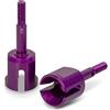 PrecisionGeek - Parti di Ricambio per ASSE Ruota in Alluminio anodizzato Viola, Giunto snodato in Lega Compatibile con Tamiya TT01 TT01E TT02 TT02B 1/10 RC Touring Car - Confezione da 2
