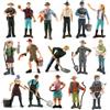 TAIZhiChen Figurine Contadine Dettagliato Personaggi Del Ranch Educativo Contadini in Miniatura per Plastico Ferroviario