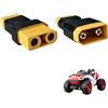 Lathurna 2 Pezzi Maschio XT90 A Femmina XT60 E L'altro Da Maschio XT60 A Femmina XT90, Connettori Per Batteria LiPo E Caricabatterie,Connessione Sicura E Robusta Per Drone RC, Auto Radiocomandate E FPV