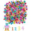 FAINCA Fiches da Bingo 600 Pezzi Plastica Trasparenti Token Gettoni 19MM | Dischi da Gioco del Bingo per Esercizi Giochi di Matematica per Giocattoli Educativi Adatti Famiglie Gruppi Attività