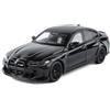 imtfzct BMW M3 Modellino auto in scala 1:18 in pressofuso con cofano, porte e bagagliaio apribili, sedili e specchi pieghevoli, modello da esposizione da collezione, nero