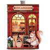Generic Kit fai da te in miniatura a forma di casa in legno, mini magnete 3D per | Puzzle 3D con magnete per casa delle bambole, decorazione per scrivania e frigorifero, simpatico regalo di compleanno fatto a