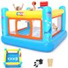 AKEYDIY Castello gonfiabile con piscina di palline per bambini da 3 a 6 anni, per interni ed esterni, piccolo centro giochi attivo, canestro da basket, cielo e inferno, in PVC di alta qualità