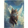 OERSZGINHFNH 1000 pezzi Mini Puzzle Gatto Angelo per Adulti | 52 x 38 cm Cartone Decorazione Casa Taglio Preciso Regalo Compleanno Rilassato