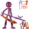 Generico Set Di Action Figure Da Collezione Con 7 Armi, Personaggi Snodabili E Mobili Per Animazione Stop-motion, Ideali Per Vetrine, Studi, Camere Da Letto E Soggiorni (1 pezzo C)