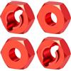 ZHRCFUN Adattatore esagonale in alluminio, 7 mm, rosso, per LOSI Micro-B 1/24