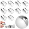 LQTSLFM 10 Pezzi Mini LED Bianco Freddo Mini Luci con Batteria di Ricambio Luci Piccole a Batteria Luci per Casa Delle Bambole per Vetrine, Prodotti Artigianali, Halloween