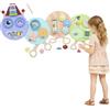 AIYAPLAY Pannelli sensoriali Bruco 7 attività Busy Board Bambini | Giocattoli educativi con xilofono, camera da gioco a casa, regalo per sviluppo precoce ed educativo