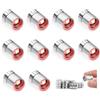 LQTSLFM 10 Pezzi Mini LED Rosso Mini Luci con Batteria di Ricambio Luci Piccole a Batteria Luci per Casa Delle Bambole per Vetrine, Prodotti Artigianali, Halloween