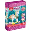 Maped Helix USA Fabulous Factory, pasta modellabile bianca e rosa, per realizzare cornici decorative di carta, montaggio creativo con unicorni, pasta modellabile ad asciugatura rapida, kit per