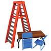 WWE WRESTLING TLC Playset per Action Figures del Wrestling da 15-18cm Table Ladder Chairs Set di Tavolo Scala Sedie