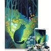 JIANGENNF Puzzle da 1000 pezzi per ragazzi, Gatto in un sogno, Giocattolo decorativo da parete, Difficile e stimolante, Ottimo regalo per gli appassionati di videogiochi 38x26cm