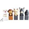 Generic 5 portachiavi con suono animale, simpatico pulsante per creare il rumore, portachiavi a forma di gabbiano, suono reale, luce LED, tastiera per adulti per divertimento e sollievo dallo stress (mix di 5