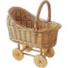 Uanqfegy Carrozzina in Vimini - Carretto in Stile Vintage per Baby Shower, Decorazioni Floreali per la cameretta