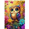 OERSZGINHFNH 1000 pezzi Mini Puzzle Gufo Fiori per Adulti | 38 x 26 cm Cartone Decorazione Casa Finitura Precisa Regalo Compleanno Rilassato