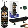 Danbghyuo Mini Skateboard per Dita,Teschio Fingerboard Creativo in Legno di Acero | Fingerboard Professionale per Appassionati di Skateboard per Dita per Allenare la Coordinazione,Finger Skate Piccolo