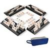 ZhouWei Rummy Okey Con Numeri, Gioco da Tavolo Rummy Legno Realizzato con 108 Portacarte e 4 Portacarte Originale Classic, per 2-4 Giocatori Famiglia e Amici