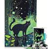 JIANGENNF Puzzle da 1000 pezzi per adulti Gatto in un sogno, gioco educativo, sfida impegnativa, rafforza l'amore tra le coppie 38x26cm