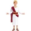 AOOWU Romano Toga Costume Bambino, Romano Vestito Ragazzo Rosso | Costume Romano, Design Classico, per Bambino Cosplay Outfits per Party, Halloween, Carnevale