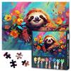 TISHIRON Puzzle Premium da 1000 pezzi: bradipo (50 x 70 cm) - simpatico animale con macchie di colore, attività rilassante