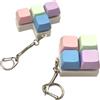 BLPRKOT 2 Pezzi portachiavi divertente colorato fidget tastiera,Tastiera fidget toy per adulti tastiera pastello, interruttore meccanico, portachiavi da uomo