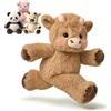 Generic Pupazzo Che Corre 45/60cm, Morbido Peluche Mucca Che Corre，Bue Marrone：45cm | Peluche mucca da 45/60 cm in morbido cotone PP. Pupazzo antistress dinamico e flessibile per bambini, stanza e divano