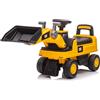 Mondial Toys Primi Passi Escavatore Cavalcabile per Bambini 1 3 Anni Schienale Ergonomico Clacson Pala Mobile Vano Portaoggetti e Dispositivo Antiribaltamento (Ruspa)