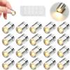 LQTSLFM 20 Pezzi Mini Luci LED Bianco Caldo Luci Piccole a Batteria Luci per Casa delle Bambole per Vetrina Modello DIY Giocattoli Decorative
