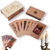 Generic Mazzo di tarocchi in oro rosa, calderone stregone oro rosa tarocchi con libro guida, impermeabile, resistente alle pieghe, include chakra, pianeti, segni zodiacali, elementi e affermazioni (1)