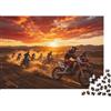 DAFUfbw Motorcycle Racing Jigsaw Puzzles 1000 Pezzis Riciclato Paper Sunset Motocross Puzzle per Adulti Sviluppa l'Intelligenza dei Bambini e delle Bambine Educativo Game for Family 38x26cm/1000 Pezzi