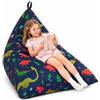 YushengTai Fodera per Puf Senza Riempimento - Tela Premium e Velluto - Organizzatore 2-in-1 per Peluche e Sedia per Bambini e Adulti - Grande Capacità per Giocattoli e Coperte - Pieghevole
