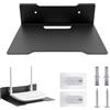 mimzemamz Porta Modem da Parete,Mensolina da Muro Piccola in Metallo,Nascondi Router,Universale Router Box Portaoggetti,Mensole Adesive per Soggiorno Camera Letto Ufficio (Nero)