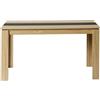PURELLEL Tavolo da Pranzo 140x70 cm Rovere e Nero, per Cucina e Soggiorno | 140 x 70 x 75 cm, Rovere e Nero; pannello truciolare E1, portata max 80 kg, viteria e istruzioni incluse.