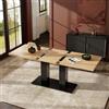 Lexiou Tavolo da pranzo allungabile, 140/180 * 70 cm, adatto per 6-8 persone, forma rettangolare, piano del tavolo ispessito, stile semplice, tavolo per sala da pranzo, cucina, soggiorno (naturale)