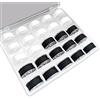YUDAWN Set di 25 bobine di filo da cucito, set di accessori per cucito, bobina, filo fai da te, bobine, piccolo set da cucito con scatola chiara per principianti