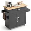 HENGMEI Carrello da cucina con ruote, 115 x 36 x 90 cm, grigio