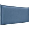 DHOME Testiera Imbottita in Tessuto Aqualine con Bordino da Parete Fonoassorbente Acustica Testata Letto per Camera Moderna di Tendenza (Blu, 4cm Sp., 70cm Alt., 105cm)