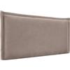 DHOME Testiera Imbottita in Tessuto Aqualine con Bordino da Parete Fonoassorbente Acustica Testata Letto per Camera Moderna di Tendenza (Terra, 4cm Sp., 70cm Alt., 100cm)