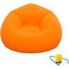 WIBELRYUSN Poltrona Gonfiabile, Pouf Gonfiabile con Pompa a Piede | Divano gonfiabile lavabile per soggiorno, campeggio, spiaggia, piscina e viaggi, portatile, confortevole