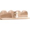 Zohuwerui Scaffali Boho da Parete Organizzatore Da Esposizione In Legno Boho | Scaffale di Archiviazione Rustico Per Bagno Camera dei Bambini Casa Colonica Cucina Soggiorno Ufficio Dormitorio