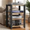 Fdzylyg Mobile Hifi, Mobile Stereo, 4 Ripiani, con Ruote, Altezza Regolabile | Supporto per Giradischi, Audio Rack Media Stand, per Amplificatore Lettore DVD Turno Sky box(60x50x85cm)