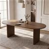 GAWYOEX Tavolo da pranzo ovale allungabile 140-200 L x 90 P x 75 A cm | Tavolo da pranzo ovale, adatto per 6-8 persone, tavolo da pranzo con angoli arrotondati, piano spesso