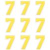 QUARKZMAN Toppe in Ferro Numeri 2 Numero 7 Toppa Ricamata Cucibile Adesivi Lettere Applique per Riparare Abbigliamento Jeans Scarpe Cappello DIY (Giallo, Confezione da 9)