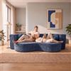 PEBFHSQW Divano letto matrimoniale Boneless Divano-Letto Convertibile 150CM 2Cuscini | Divano lavabile sfoderabile,nessun montaggio,imbottitura morbida in schiuma ad alta densità,soggiorno,camera ospiti e ufficio