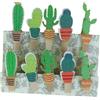 HEATSHAKING Mollette in Legno a Cactus, 10 Pezzi, Grandi, Decorative | Foto e Progetti Creativi, Finitura Colorata Verniciata, Adatte a Decorazione Ufficio e Appunti