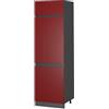 Vicco Armadio frigorifero R-Line, Rosso, 60 cm | 3 Ante · ✓ Vano per frigorifero · Piedini regolabili in altezza · 1 Ripiano · ✓ Liberamente combinabile
