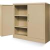 Jan Nowak Armadio da Ufficio C001B Archivio per Officina in Metallo Verniciato a polvere Chiudibile 92,5 cm x 90 cm x 40 cm (Beige)