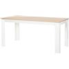 PURELLEL Tavolo da Pranzo 160x80 cm Rovere e Bianco, per Cucina e Soggiorno | 160 x 80 x 75 cm, Rovere e Bianco; pannello truciolare E1, portata max 80 kg, viteria e istruzioni incluse.